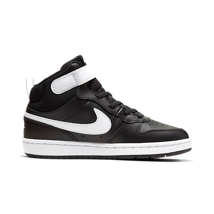 Nike Mid 2 Hook and Loop Slip Resistant Cushioning Abrasion Resistant Breathable Mid Top Skateboard Shoes Black White CD7783-010