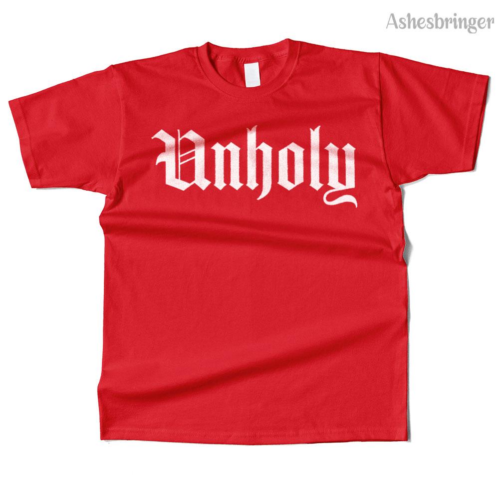 Unisexs Cotton Unholy Champion Graphic High Quality T Shirt Street Casual Style Tee for Unisex and Women