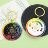 Roue Chromatique Compas Coloré Porte-clés Compas Rotatif Pendentif Métallique Accessoires Vestimentaires.