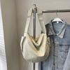 Commuter Light Casual Canvas Bag Women'S Large Capacity Solid Color Messenger Bag Women'S Versatile Niche Bag Dumpling Bag