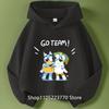 2026 Toddler Bluey Hoodie Rib Cuffs Winter Cartoon Anime Print Cozy Sweatshirt Boys Girls