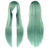 Perruque Cosplay Longue Droite Colorée de 80 cm pour Femmes Cheveux Synthétiques Style Anime Européen et Américain