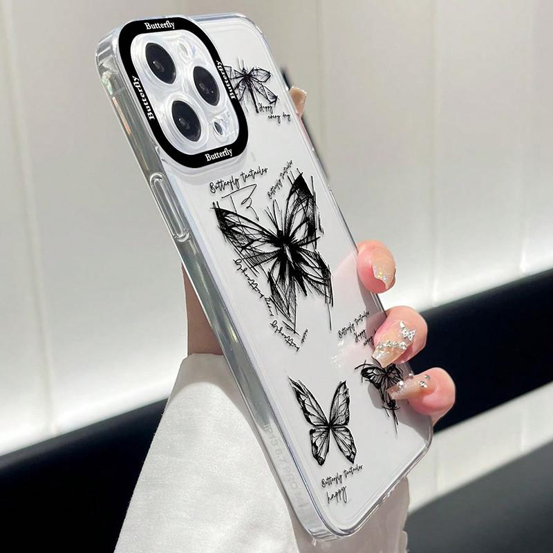 Phone Case For Infinix Zero 30 4G Hot 30i 40 Note 30 Pro Smart 8 7 Tecno Spark 10 20 Pro Cover Soft Silicone Capa Butterfly