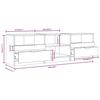 TV Cabinet Smoked Oak 150 X 33.5 X 45 Cm Engineered Wood