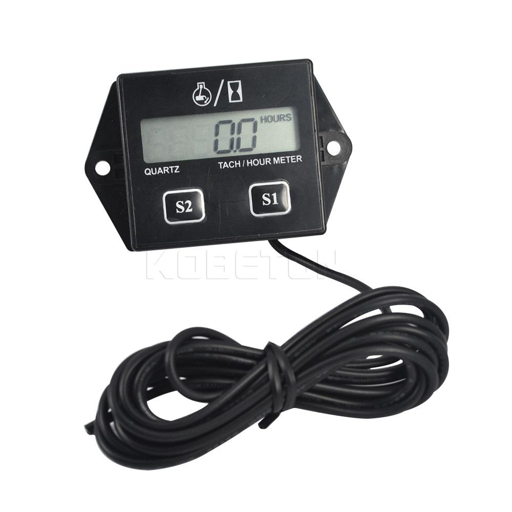 Motorcycle Engine Tach Hour Meter Guage 12v LCD Display Waterproof Car Motor Boat Digital Tachometer For Motorbike