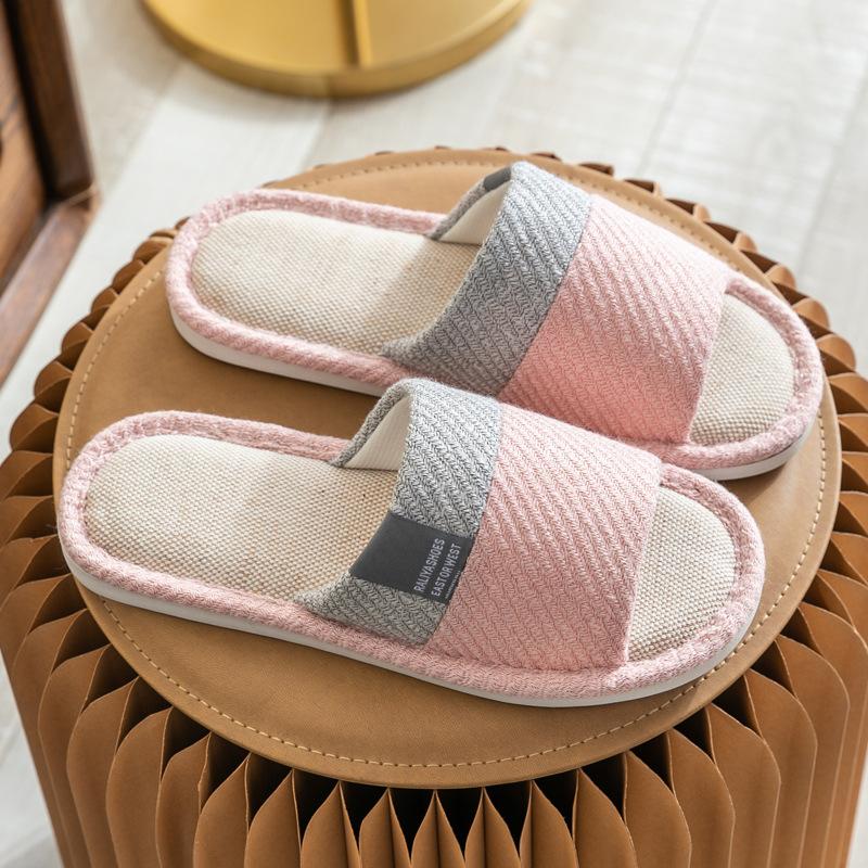 Herr Innetofflor Manchester Golv Flats Komfort Anti-halk Hem Linnetofflor Unisex Kvinna Herr Hus Bomull Tofflor Zapatos