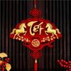 2026 Lunar New Year Pendants Vietnamese with Tassel Spring Festival Pendants Red Horse Pattern Zodiac Pendants Window Decoration