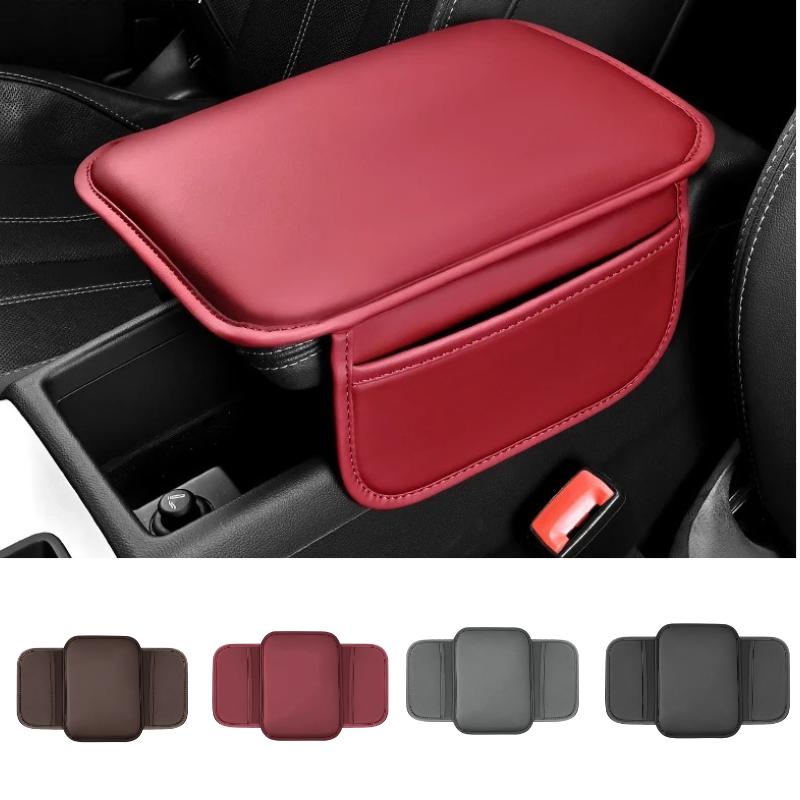 Car Armrest Pad Center Console Protector Cover Armrest Cushion  Arm Rest Mat With Side Storage Pocket Car Interior Accessories