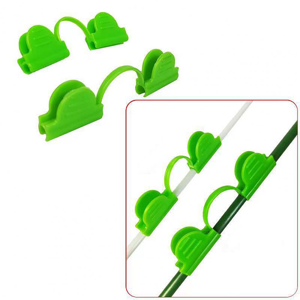 Plants Stems Support Frame Green Clips Plant Garden Tunnel Hoop Clamps For Fix Greenhouse Accessories With Insulation Film