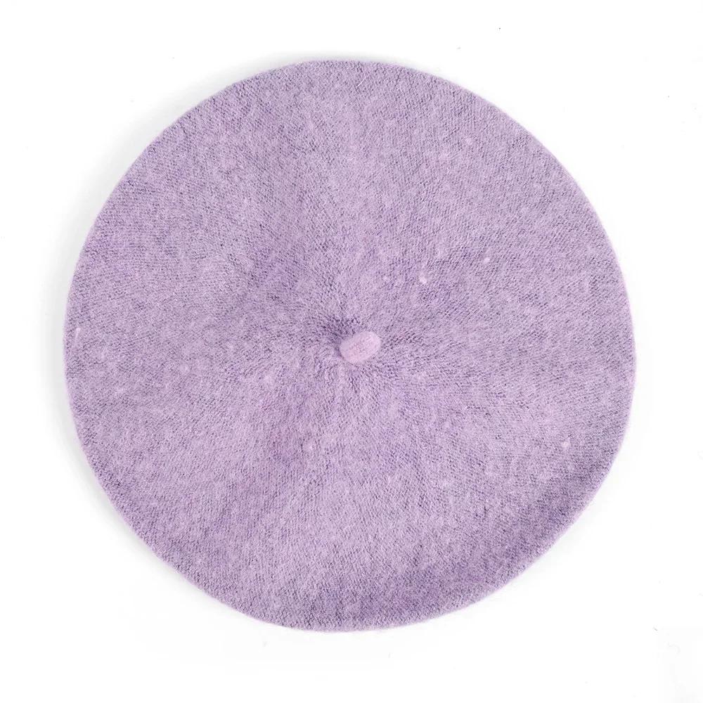Women Wool Berets French Artist Style Warm Winter Beanie Hat Retro Plain Beret Solid Color Elegant Lady All Matched Autumn Caps