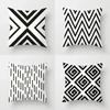 Black and  White Geometric Cushion Cover Small Throw Pillow    Sofa  Square