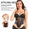 Underwire Bra Sexy Spaghetti Strap Bodysuit Shapewear, Tummy Control Slimming Body Shaper