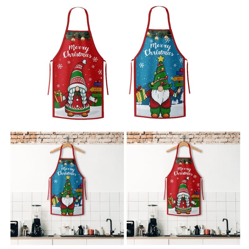 Festive Christmas Apron for Family Cooking Enjoy the Holiday Spirit and Keep Your Clothes Clean andTidy