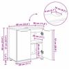 Bathroom Vanity Cabinet Smoked Oak 60 X 30 X 60 Cm