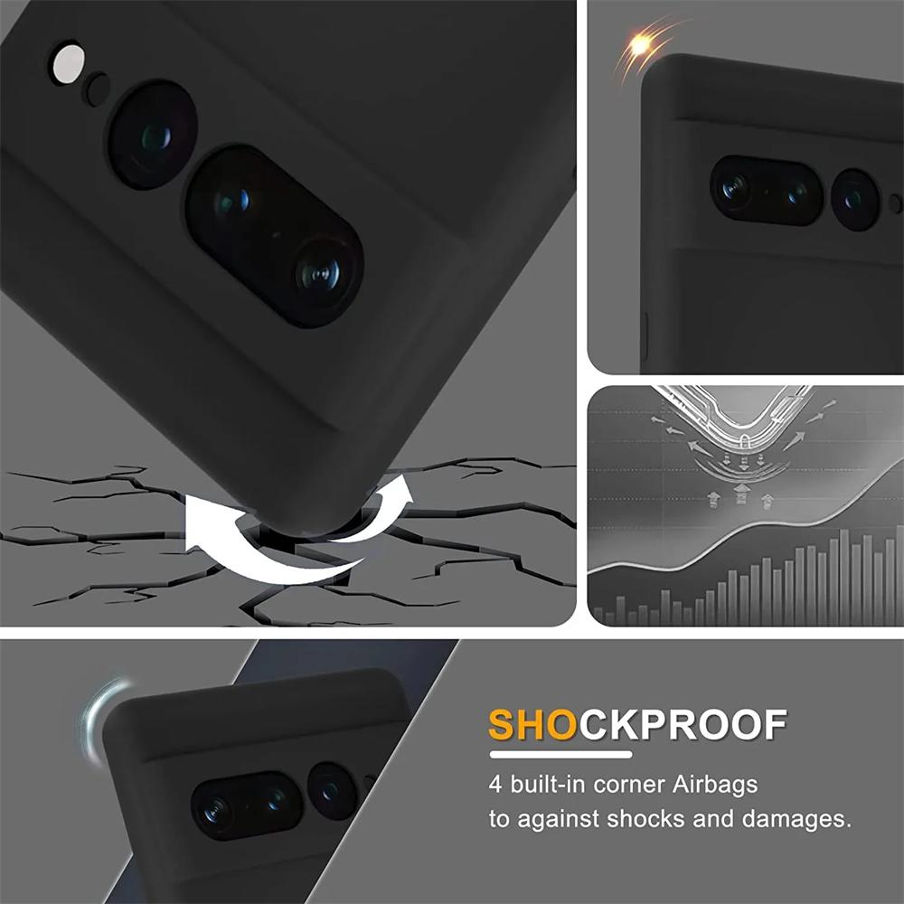 Voor Google Pixel 7A Hoesje Vloeibare Siliconen Pixel 8A 8 Pro 7A 7 6A 6 Pro Cover TPU Pixel 9 9A Pro Beschermer Telefoonhoesje Google Hoesje