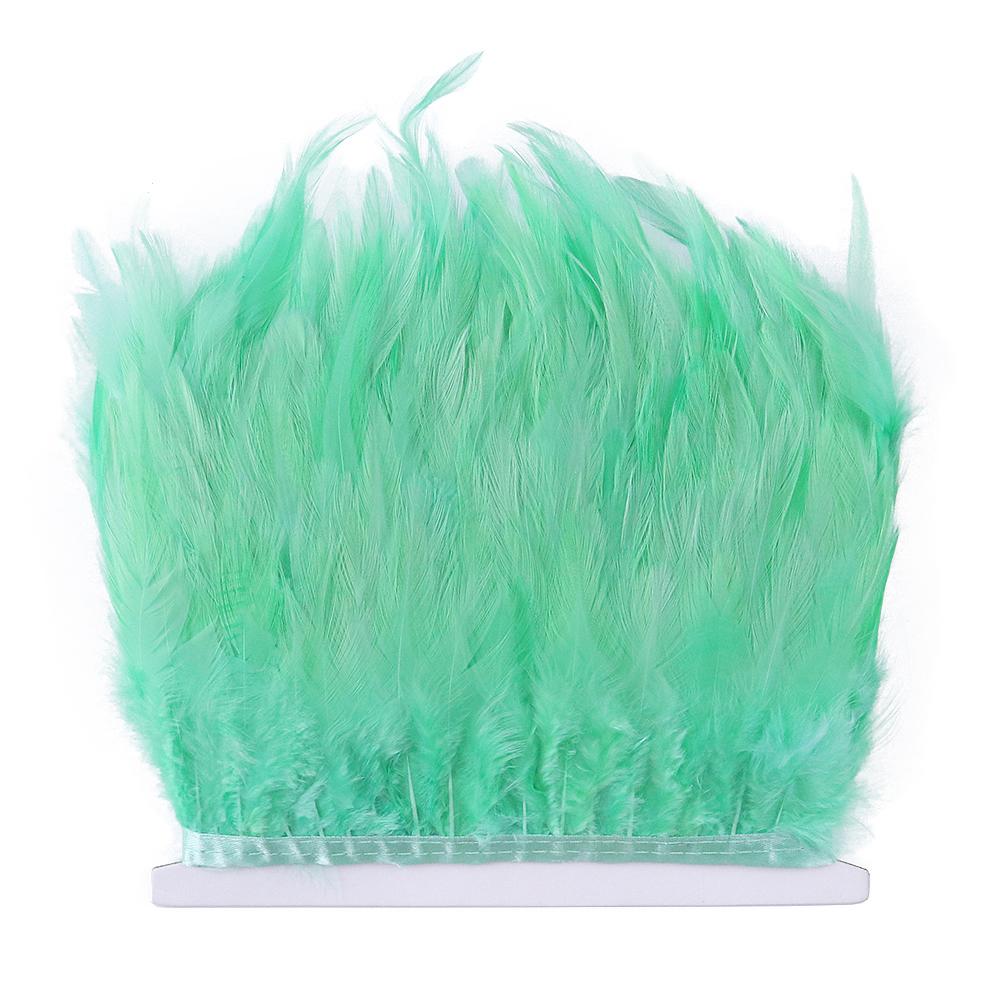 Featherwholesale Colored Chicken Feather Trims 10-15cm Ribbon Sewing Natural Pheasant Feather for Craft Dress Party Costume Plume Decor