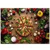5D Diy Diamond Painting Vegetables and Pizza Diamond Mosaic Cross Stitch Round Round Rhinestone