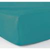 Fitted Sheet - 100% Cotton - Turquoise - 160x200 Cm - Washable Up To 60° - 57 Threads/cm² Weave