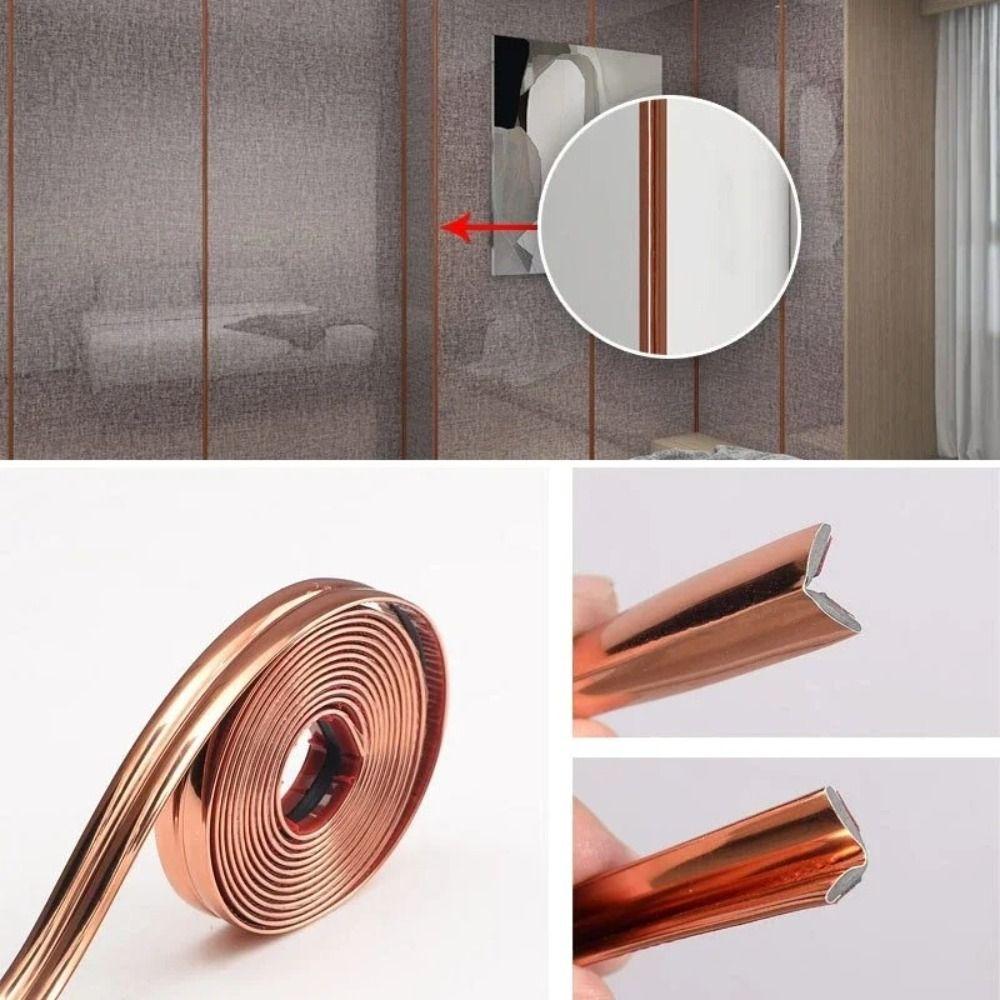 Flexible Corner Molding Trim Tape Wardrobe Moving Door Seam Anti-collision Beauty Seam Sticker Waterproof PVC
