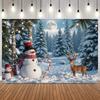 Winter Ice Snow Castle Photography Background Snow Scene Frozen Forest Wonderland Christmas Party Home Decor Photo Backdrop Prop12