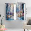 2pcs,2D Plane Printing Creative Curtains Enchanted Winterland Versatile Durable Polyester (without Rod) Decorations For Home