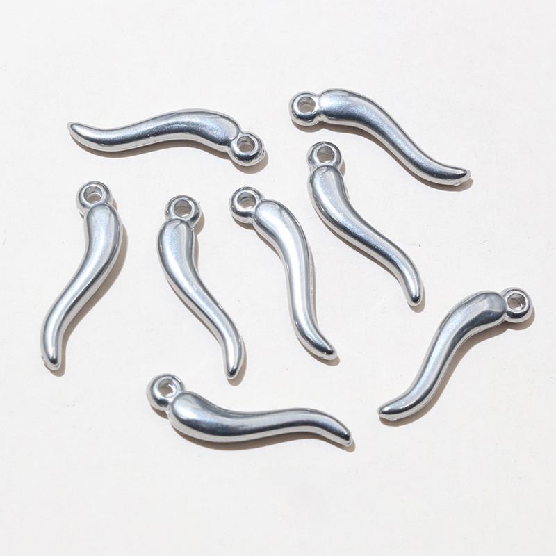 10pcs Stainless Steel Chili Pepper Pendant Charms Enamel Plant DIY Jewelry Making Accessories for Earrings Necklace Bracelet