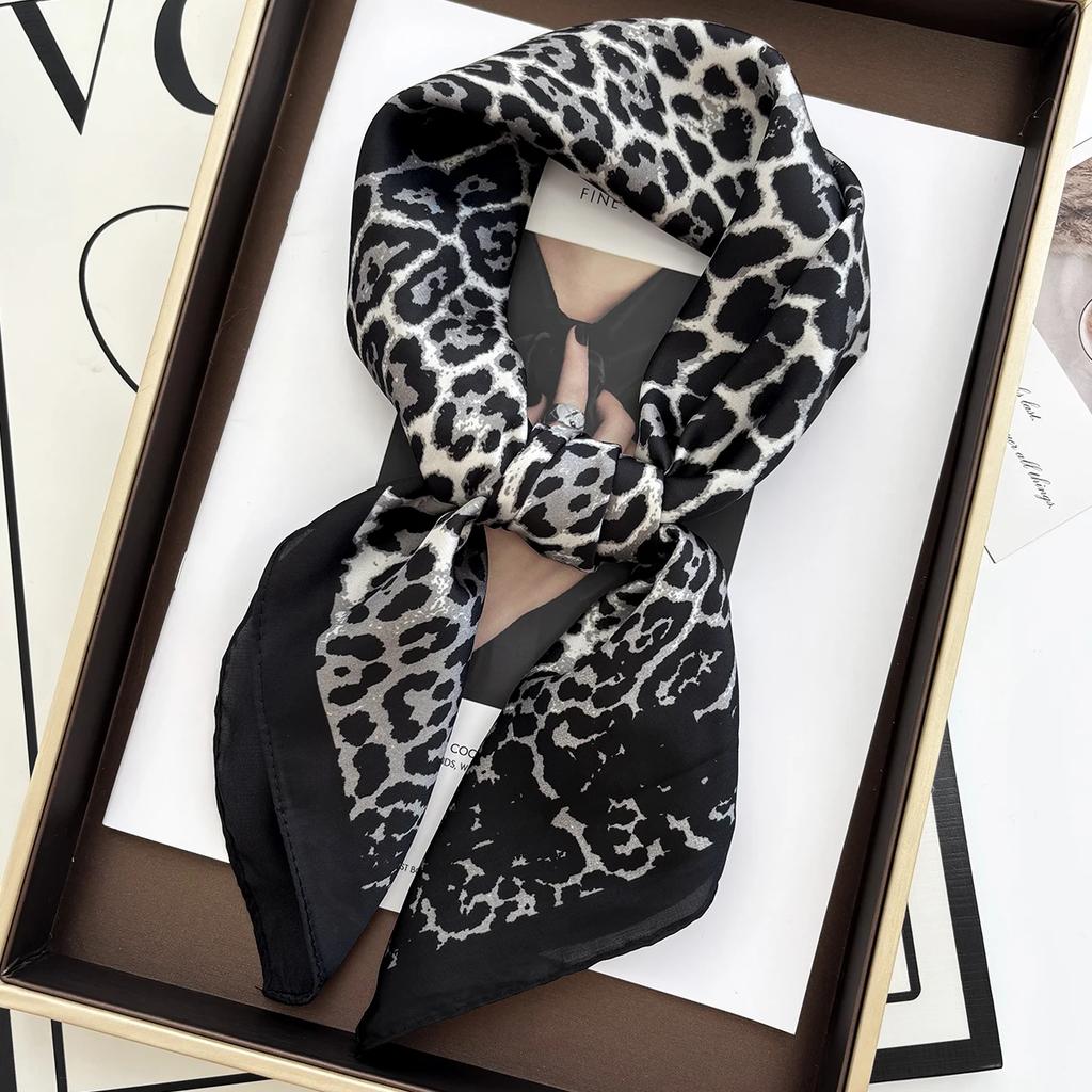 New Literary Fashionable Bandana Imitation Silk 70*70cm Temperament Square Scarves Women Spring/Summer Soft Satin Scarf