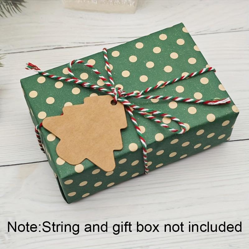 100pcs Kraft Paper Tags, Blank Christmas tree Hanging Gift Tags for Arts And Crafts Decor Gift Wrapping,DIY Craft Blank hang tag