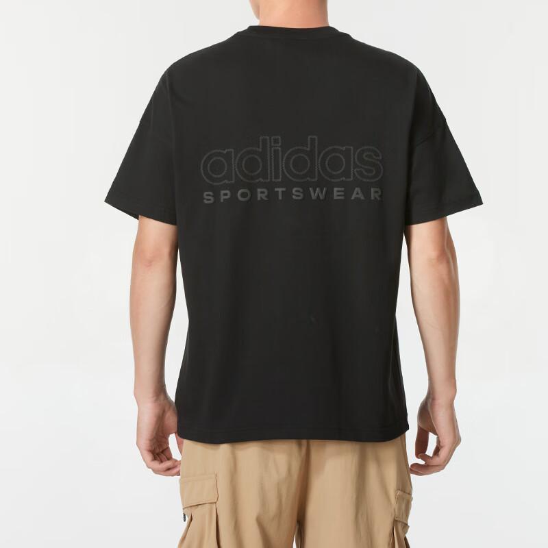 adidas T Shirts Men's Black Crew Neck Moderate IX1262