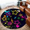 1pc Stars Music Round Chair mat Area Rug - Non-Slip, Floor Mat for Office, Bedroom, home decor Christmas Gift p0811441