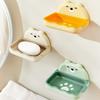 1PC No Punch Soap Box Bathroom Draining Rack Creative Wall-mounted Soap Holder Bathroom Shelf Sucker Soap Box