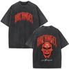 Arcangel La 8va Maravilla World Tour Print Vintage Washed T-Shirt Men Women Fashion T-shirt Summer Loose Casual Cotton T-shirts