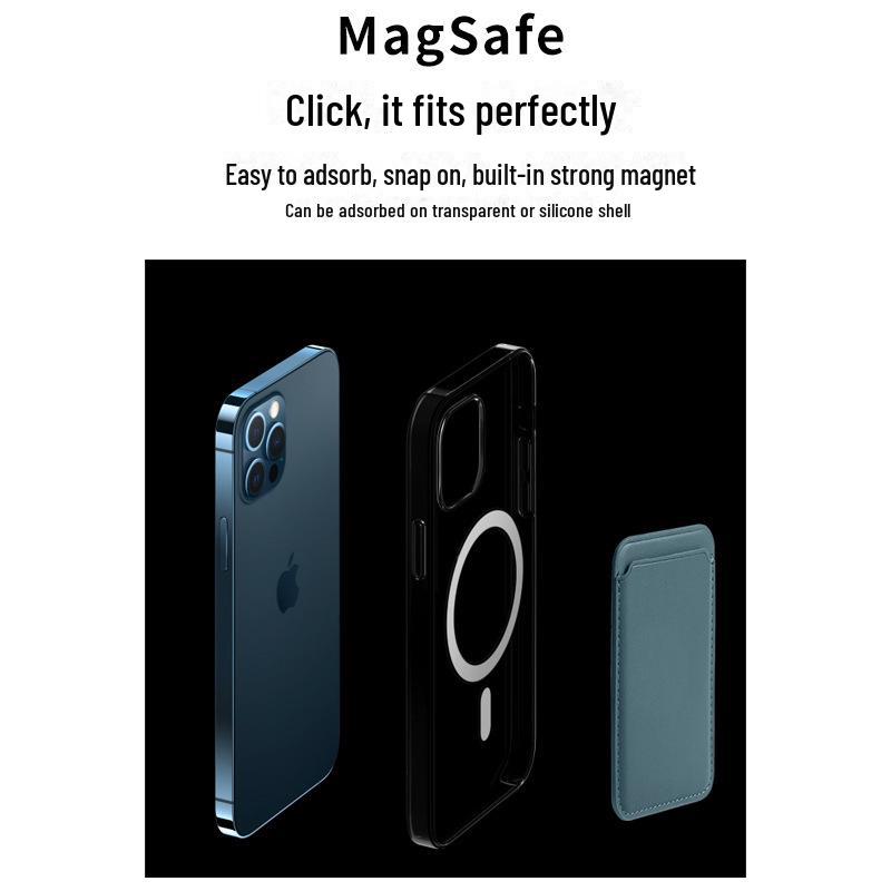 Kompatibel med Apple 15 MagSafe: Sterk magnetisk kortholder i skinn for iPhone 12/13/14 Pro