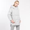 Women Fall Winter Jacket Coat Parka Cotton Medium Long Hooded Solid Color M-2XL