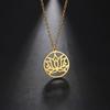 Skyrim Stainless Steel Lotus Flower Pendant Necklace Gold Color Choker Chain Necklaces 2024 Fashion Jewelry for Women Gift