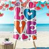 Colorful Love Hearts Pattern Beach Towel Quick-drying for Travel Outdoor Sports Jogging Beach and Swimming