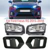 For Ford Focus RS 2015 2016 2017 2018 Car Front Bumper Fog Light Lamp Frame Trim Cover Cap Hood Foglight