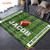 Alfombra Personalizada de Cancha de Fútbol Americano, Alfombra para Decoración de Sala de Estar Dormitorio, Alfombra Antideslizante para Piso de Cocina Baño para Niños