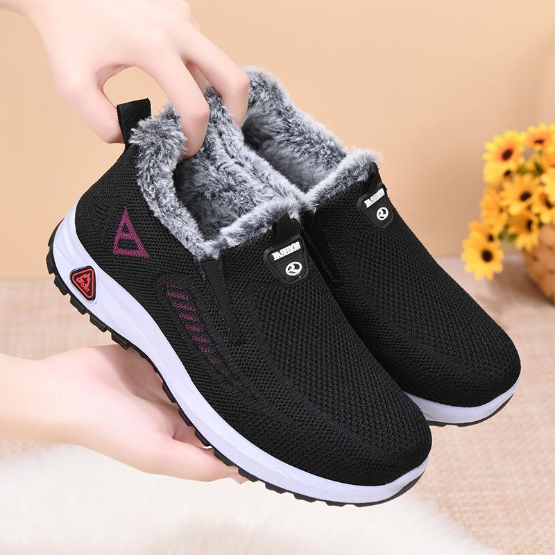 Women's Winter Snow Boots With Faux Fur Lining Non-Slip Workout Sneakers Warm Loafer Casual Short Ankle Boots Comfortable Walking Shoes for Women