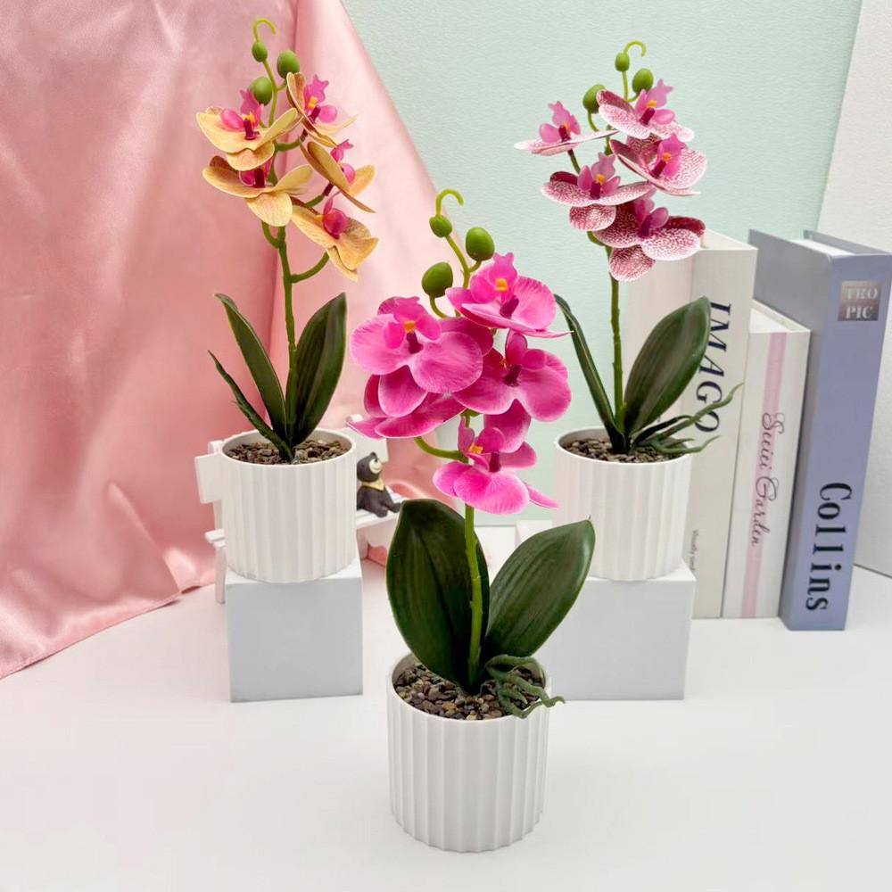 Orchid Plant Decor With Artificial Rain Flower For Home And Event Decoration