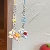 1/5Pcs Cute Cartoon Pony Keychain Creative Horse Beaded Mobile Phone Strap Pendant Backpack Hanging Decorations Accessories Gift