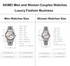 SKMEI Men's Stainless Steel Business Classic Watch, Waterproof, Analog, Stylish, Simple, Date & Day Display, Luxury Gift for Men, Silver
