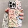 Luxus Glitter Blumenmuster Laser Handyhülle für iPhone 11 12 13 14 15 Pro Max Stoßfeste Stoßstangenabdeckung