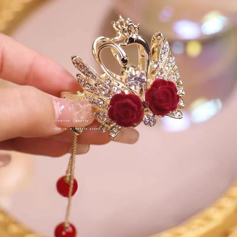 Mode Strass Quaste Perle Haar Krallen Blumen Haar Clip Frauen Barrettes Pferdeschwanz Halter Haarnadeln Haar Zubehör Geschenke