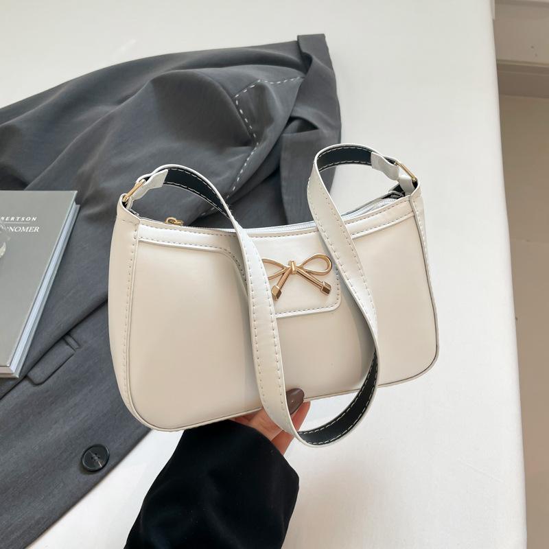 Fashion Bowknot Candy Color Women Underarm Shoulder Casual Commuter Small Square Bag