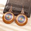 Vintage Spiral Round Earring Bohemian Style Ethnic Earrings Fashion Pendant Earrings  Party Jewelry