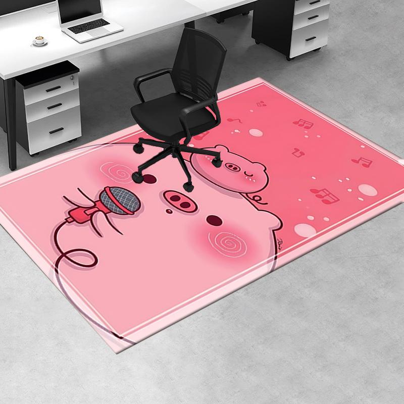 Charming Pig Chair Mat: Cute Office Carpet for Your Home Decor Perfect Gift for Any Room