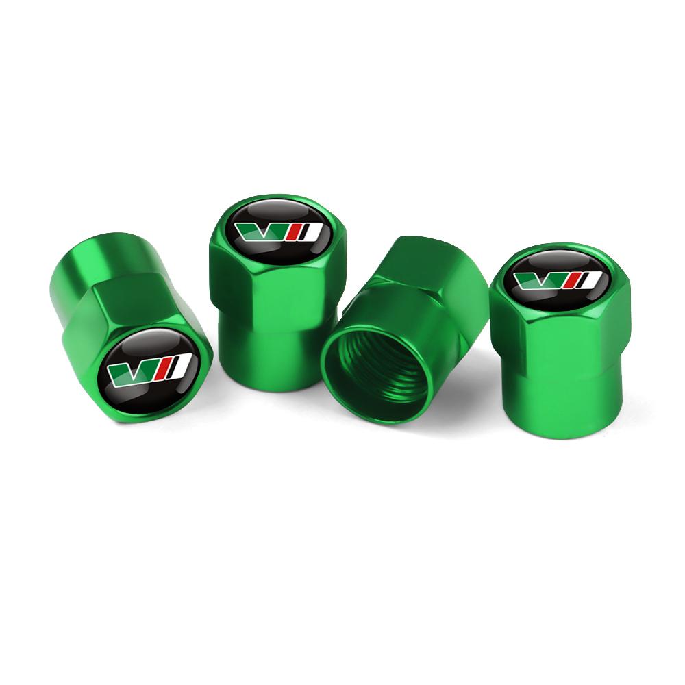 wsmrp6 4pcs Car Styling Aluminum Emblem Wheel Tire Valve Stem Air Caps for Skoda Fabia Rapid Yeti Superb Kodiaq S Octavia A5 A7 VRS VII
