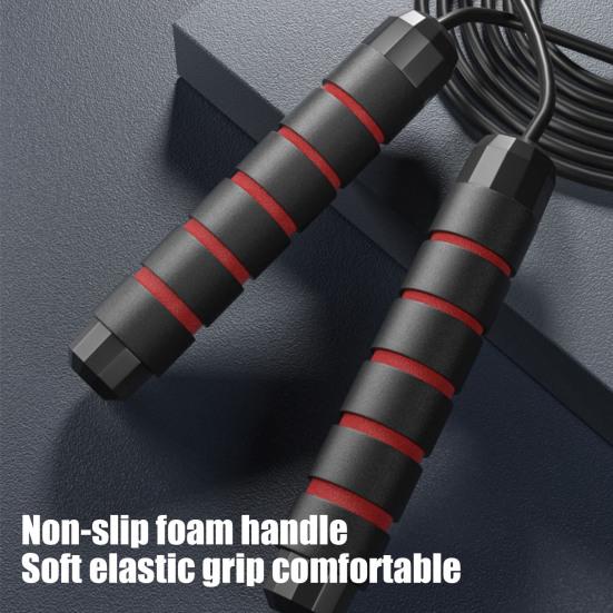 Skipping Rope Non-slip Foam Handle Length Adjustable Tangle-Free Students Kids Men Women Workout Training Lose Weight Jump Rope