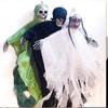 Spooky Halloween Hanging Ghost Skull With Realistic Creepy Face And Gauze
